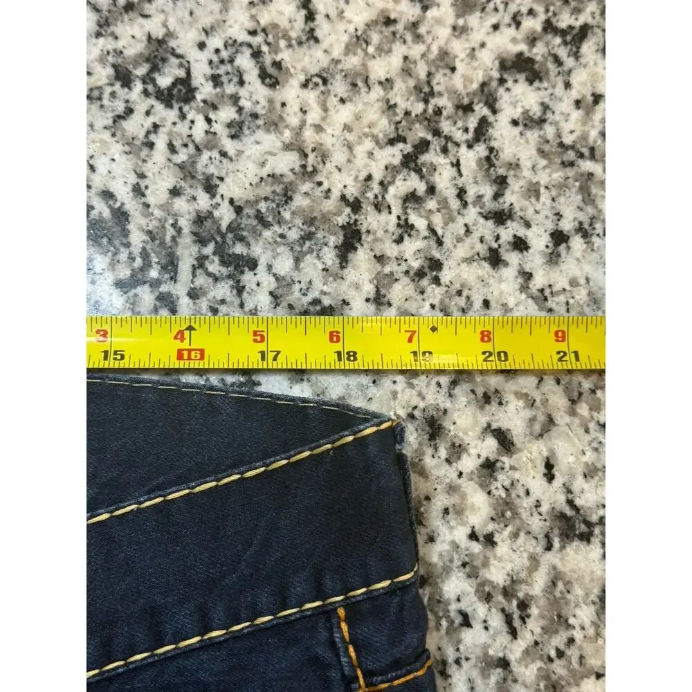 Vtg True Religion Bobby Super T Jeans Button Fly Orange Thick Stitch Size 36x36